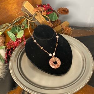 .- Lia Sophia Chunky Stone Necklace - Natural Stone Necklace